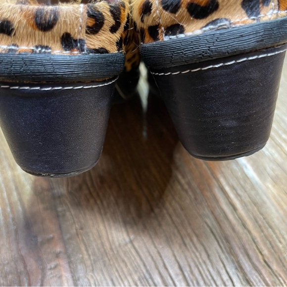 L’ Artiste by Spring Step Leopard Black Clogs Size 39 ~ 8.5 US - Picture 8 of 10
